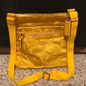 Yellow Coach crossbody